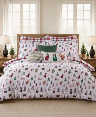 Levtex Home Meowy Christmas двусторонний комплект из 3 предметов, King
