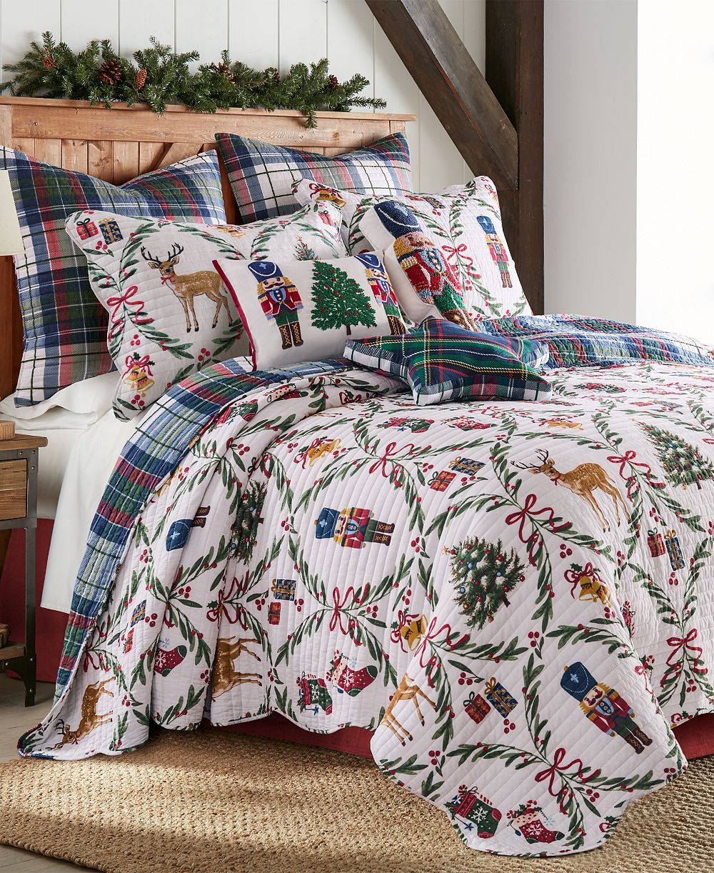 Levtex Home комплект из 3 пододеяльников с перевернутым узором «Щелкунчик», размер Full/Queen