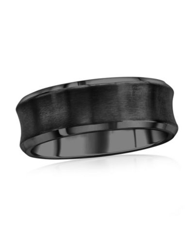 Кольцо из нержавеющей стали Metallo, Brushed & Polished Curved Ring
