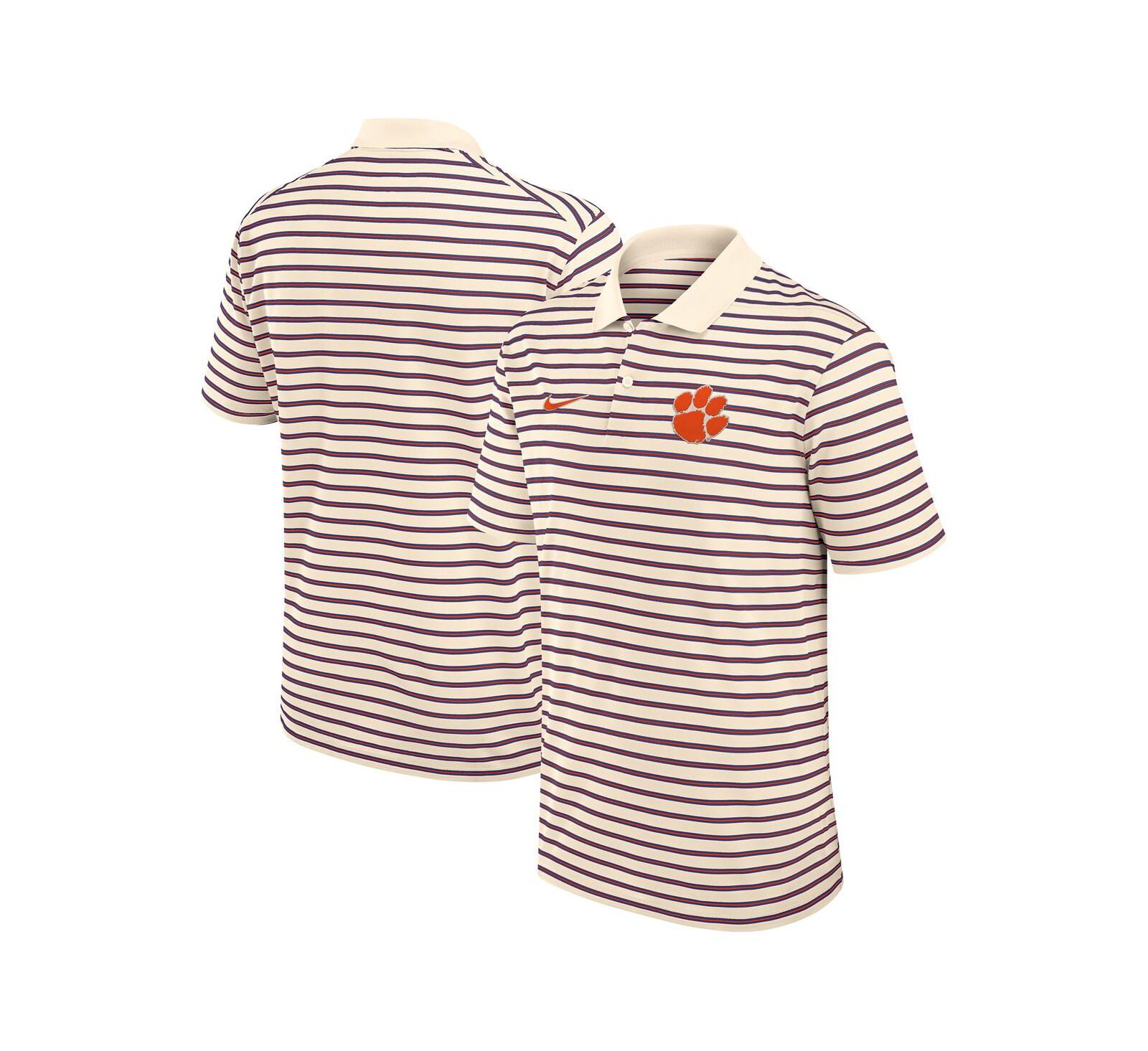 Nike поло Nike Men's Cream/Purple Clemson Tigers