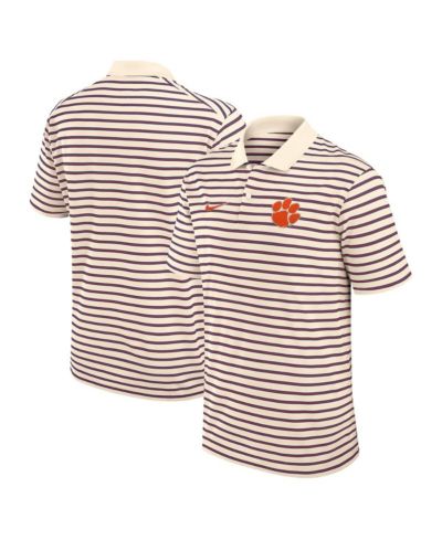Nike поло Nike Men's Cream/Purple Clemson Tigers