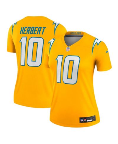 Nike Женский спортивный топ Justin Herbert Gold Los Angeles Chargers Alternate Charger Power Legend Performance