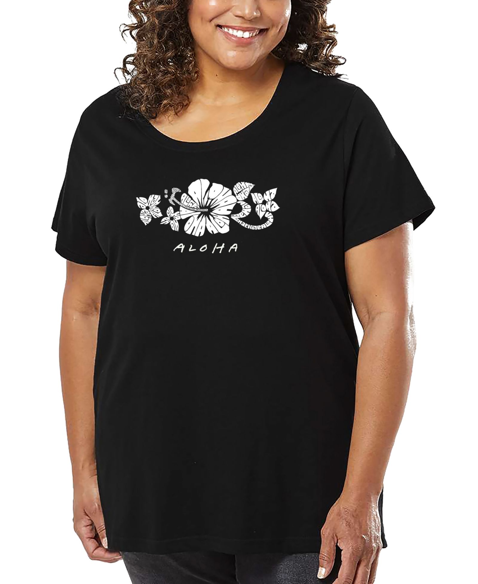 LA Pop Art футболка Aloha Word Art, Plus Size