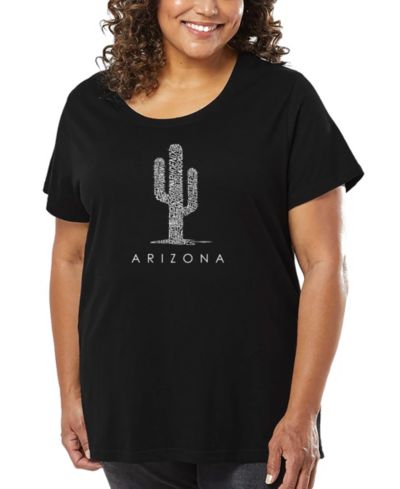 LA Pop Art Plus Size Arizona Cities Word Art T-Shirt