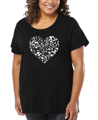 LA Pop Art Plus Size футболка с принтом Heart Notes Art