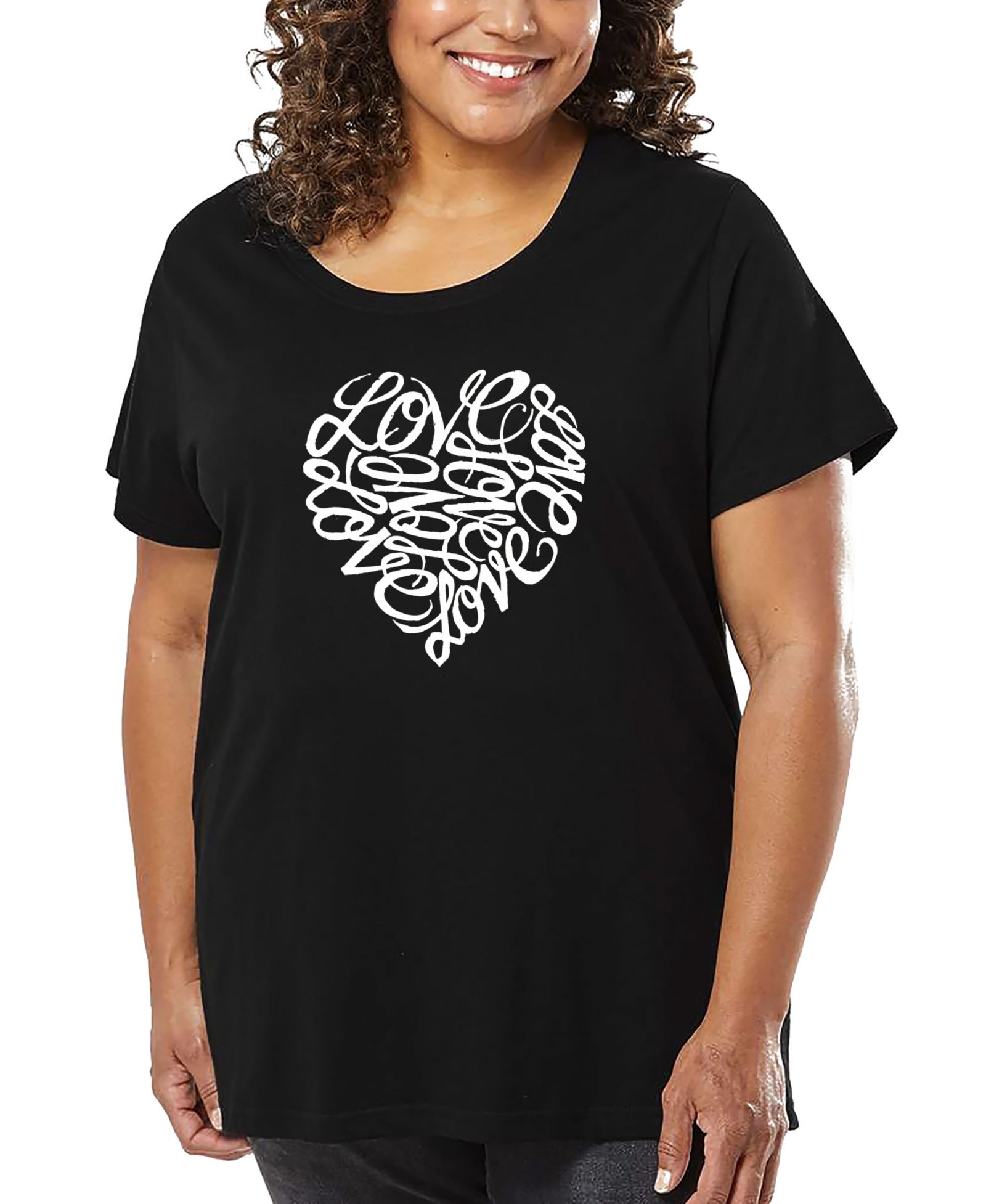 Футболка LA Pop Art Plus Size Love Word Art T-Shirt