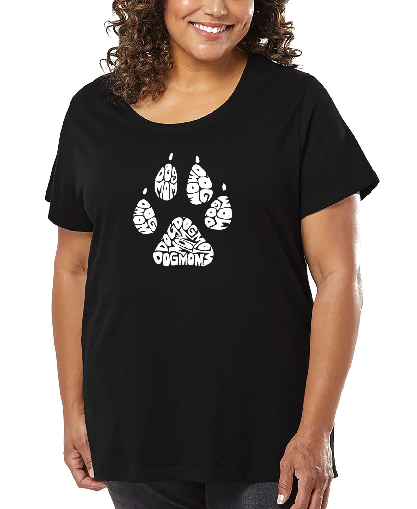 Футболка Plus Size LA Pop Art Dog Mom