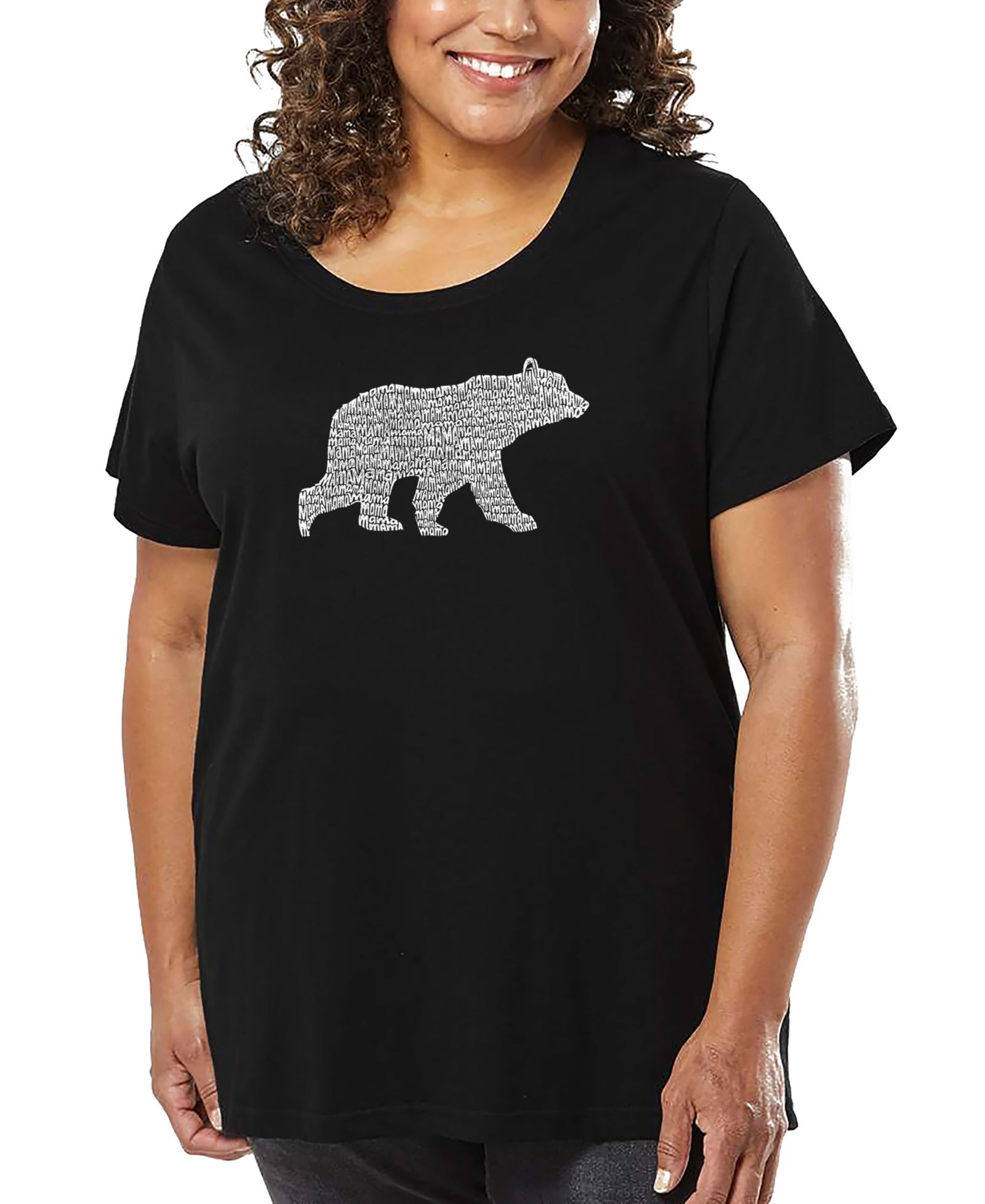 Футболка LA Pop Art Plus Size Mama Bear Word Art