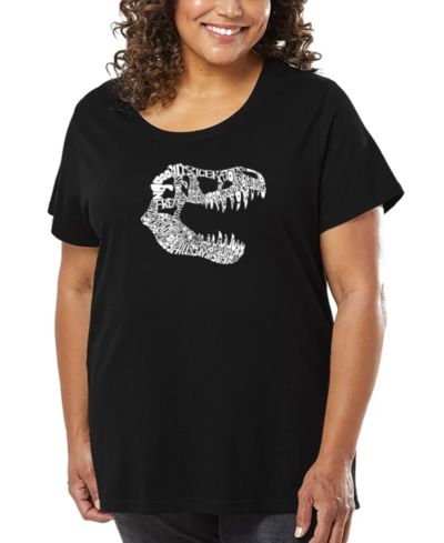 LA Pop Art Plus Size T-REX Word Art T-Shirt