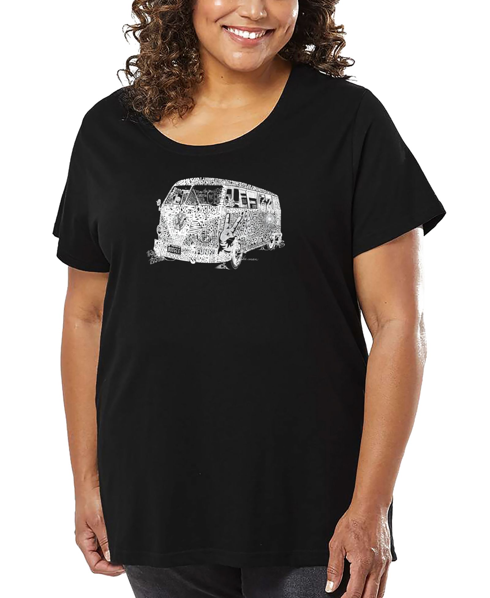 Футболка LA Pop Art Plus Size The 70's Word Art