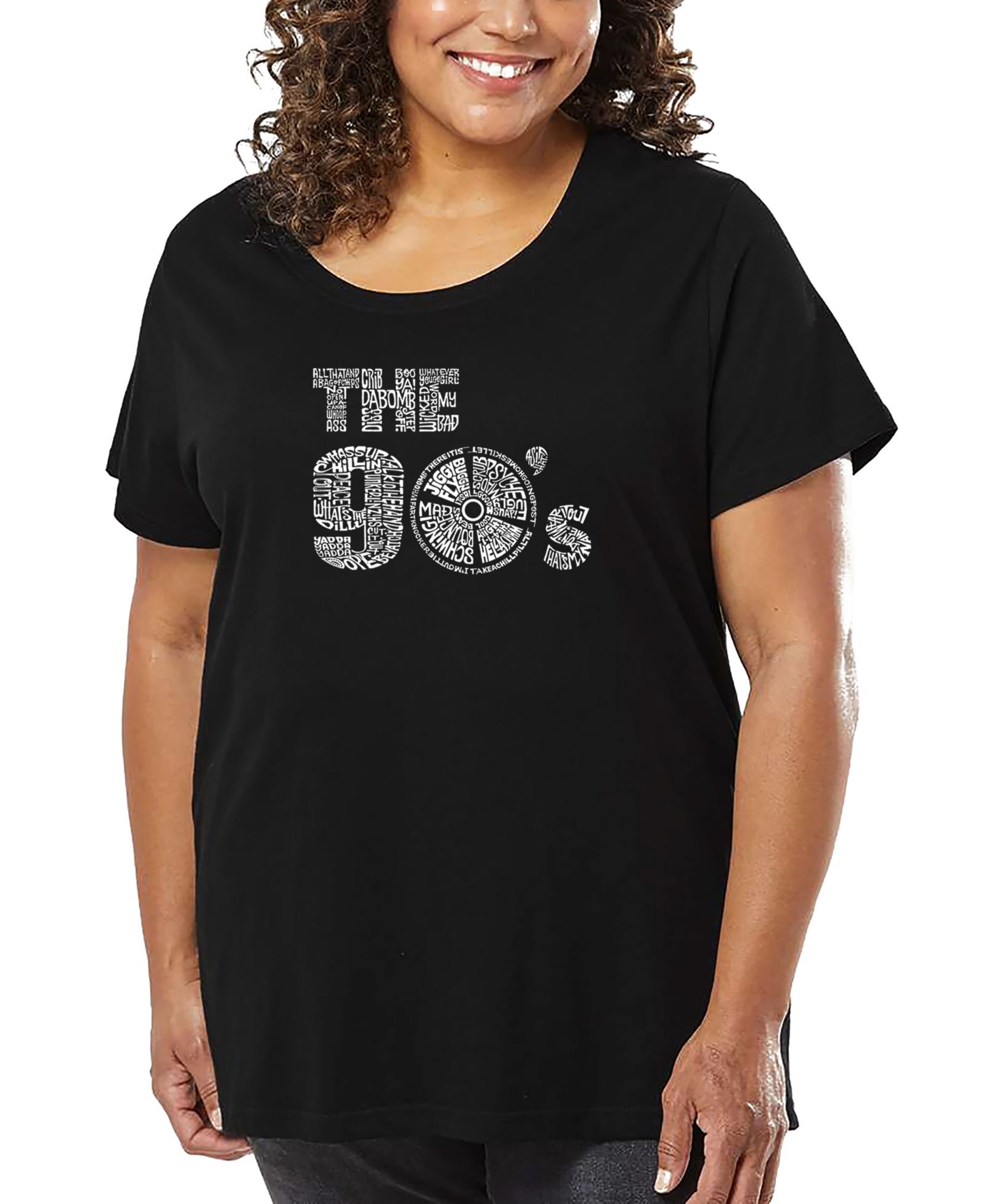Футболка LA Pop Art Plus Size The 90's Word Art