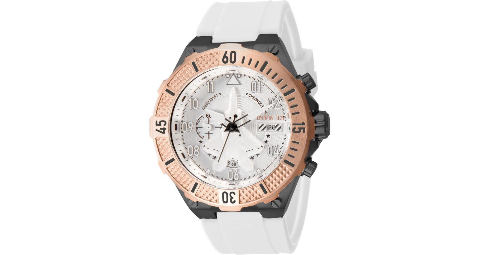 Invicta Men's 39894 Aviator Quartz Multifunction Silver Dial Watch