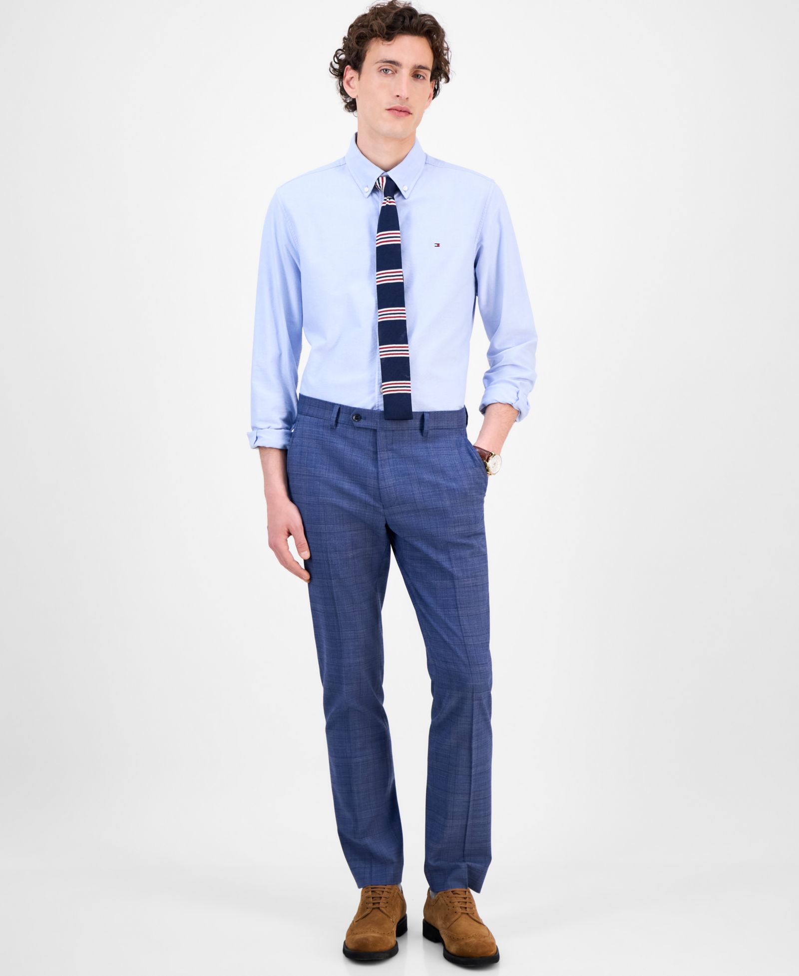 Мужские брюки Tommy Hilfiger Modern-Fit Wool TH-Flex Stretch