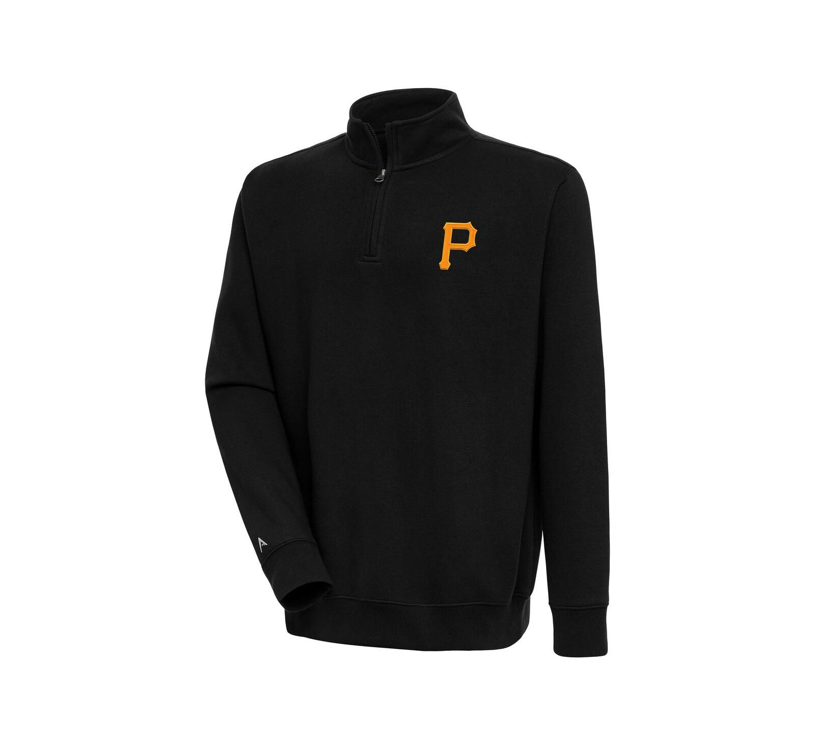 Antigua Мужская толстовка Pittsburgh Pirates Victory Quarter-Zip, Black