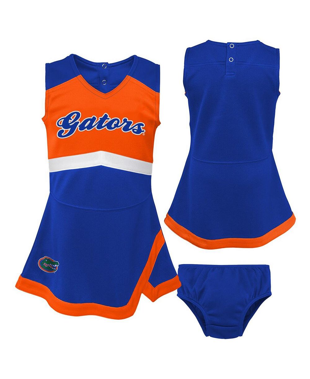 Outerstuff Girls Preschool 2-Piece Royal Florida Gators Cheer Captain Jumper Dress with Bloomers Set