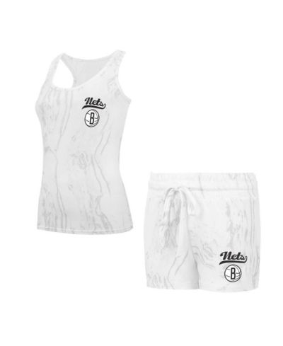 Concepts Sport Женский набор из майки и шорт Brooklyn Nets Quartz, белый