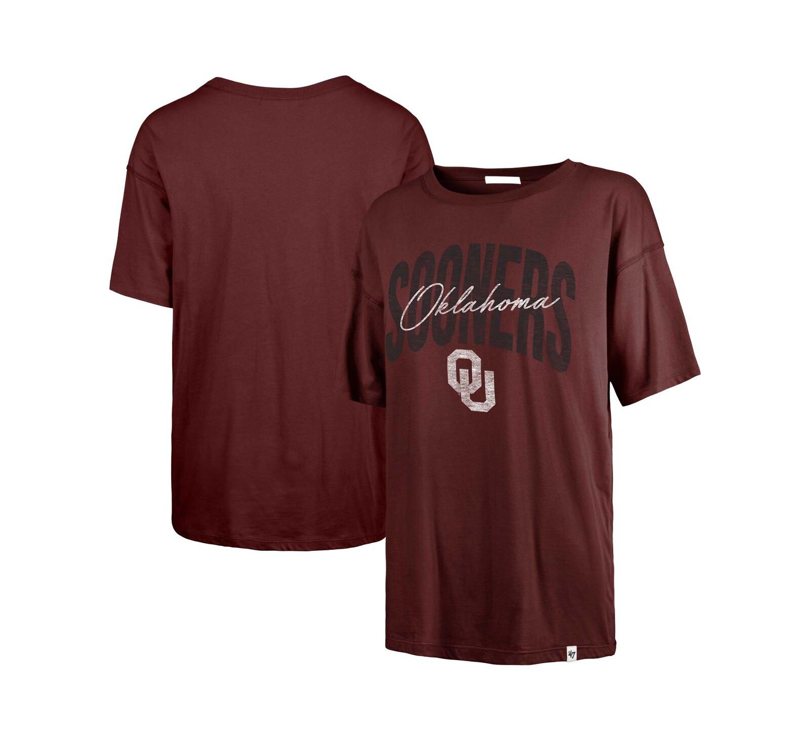 Женская футболка '47 Brand Crimson Oklahoma Sooners Muse Sadie