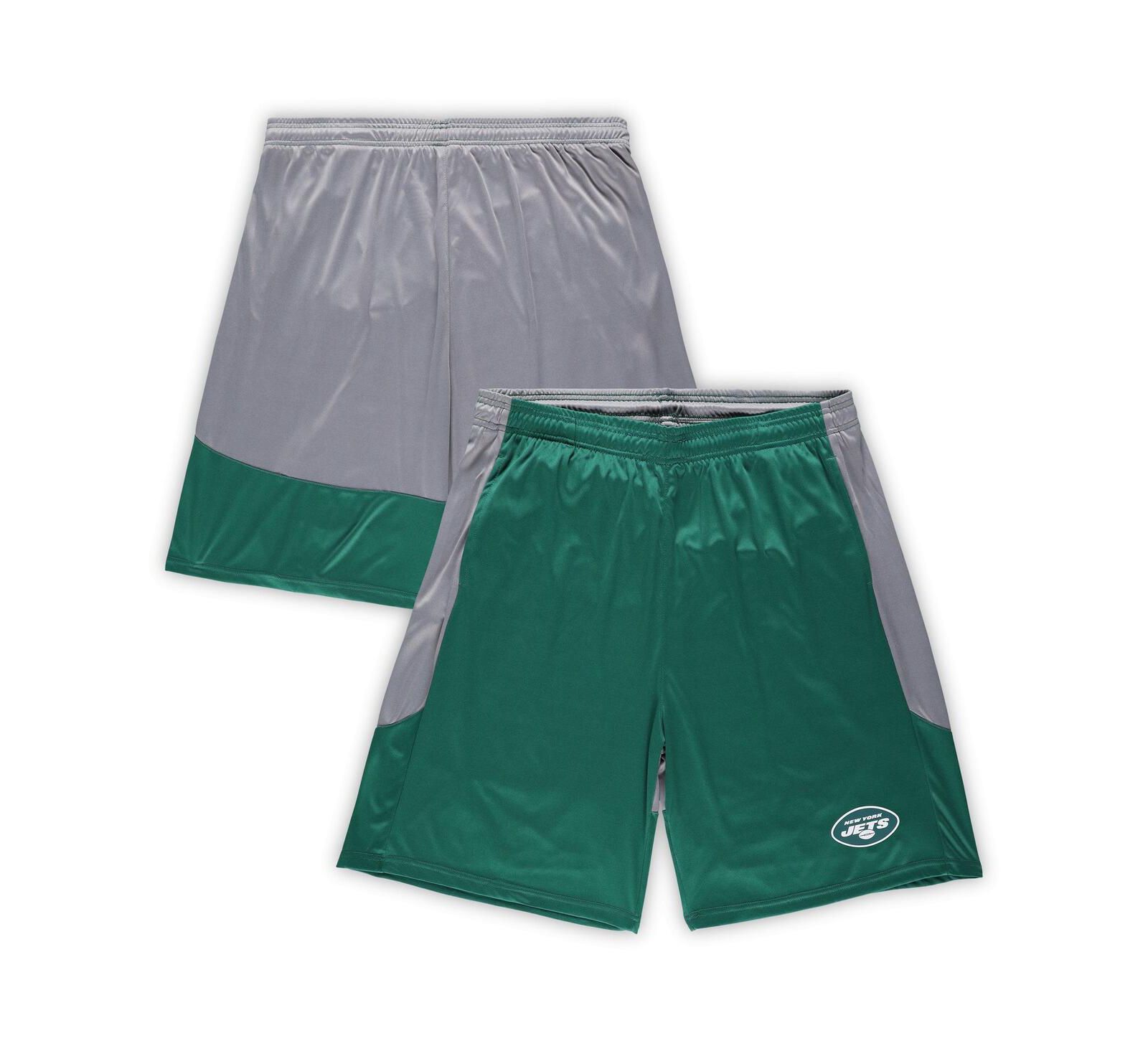 Мужские шорты Fanatics Green New York Jets Big & Tall Team Logo