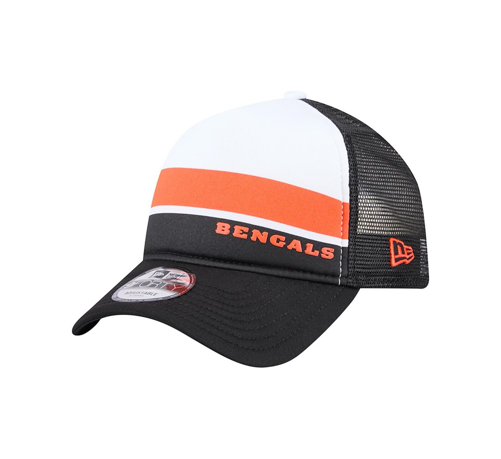 Детская кепка New Era 9FORTY A-Frame Trucker Black Cincinnati Bengals Sport Night Color Block, регулируемая