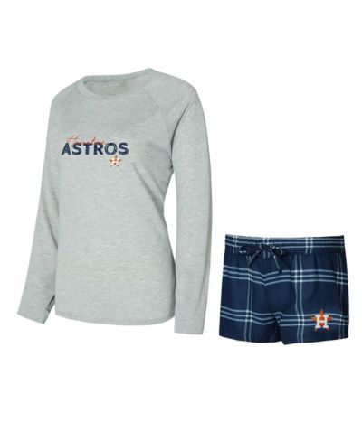 Женский комплект Concepts Sport Houston Astros Petition Long Sleeve Top и Short Set