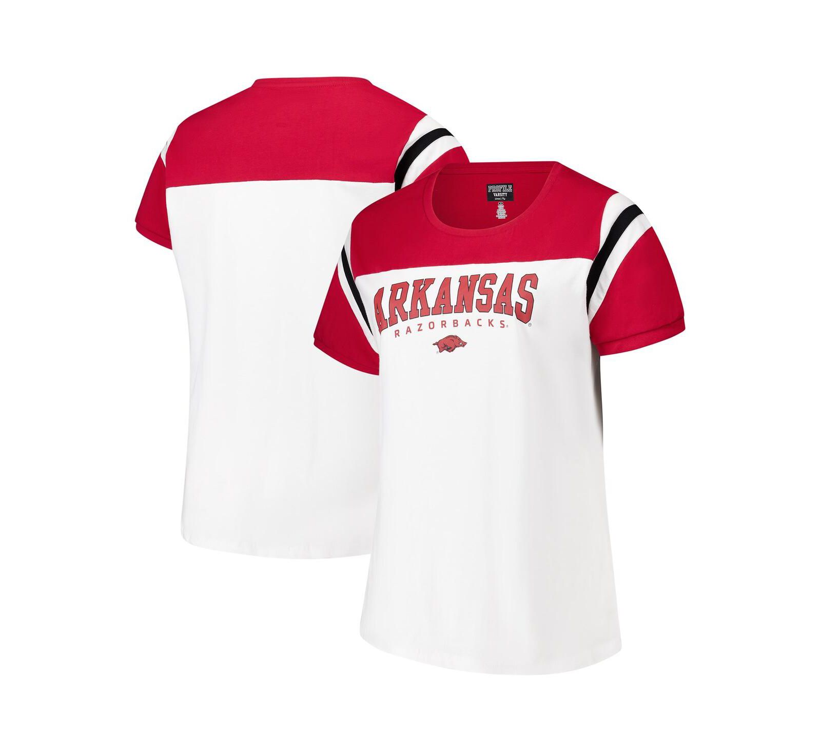 Fanatics Женские футболки Arkansas Razorbacks, Plus Size, белые