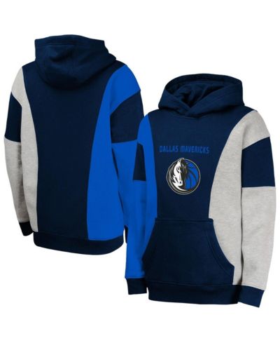 Outerstuff Big Boys and Girls Navy Dallas Mavericks Ace In the Hole Pullover Hoodie