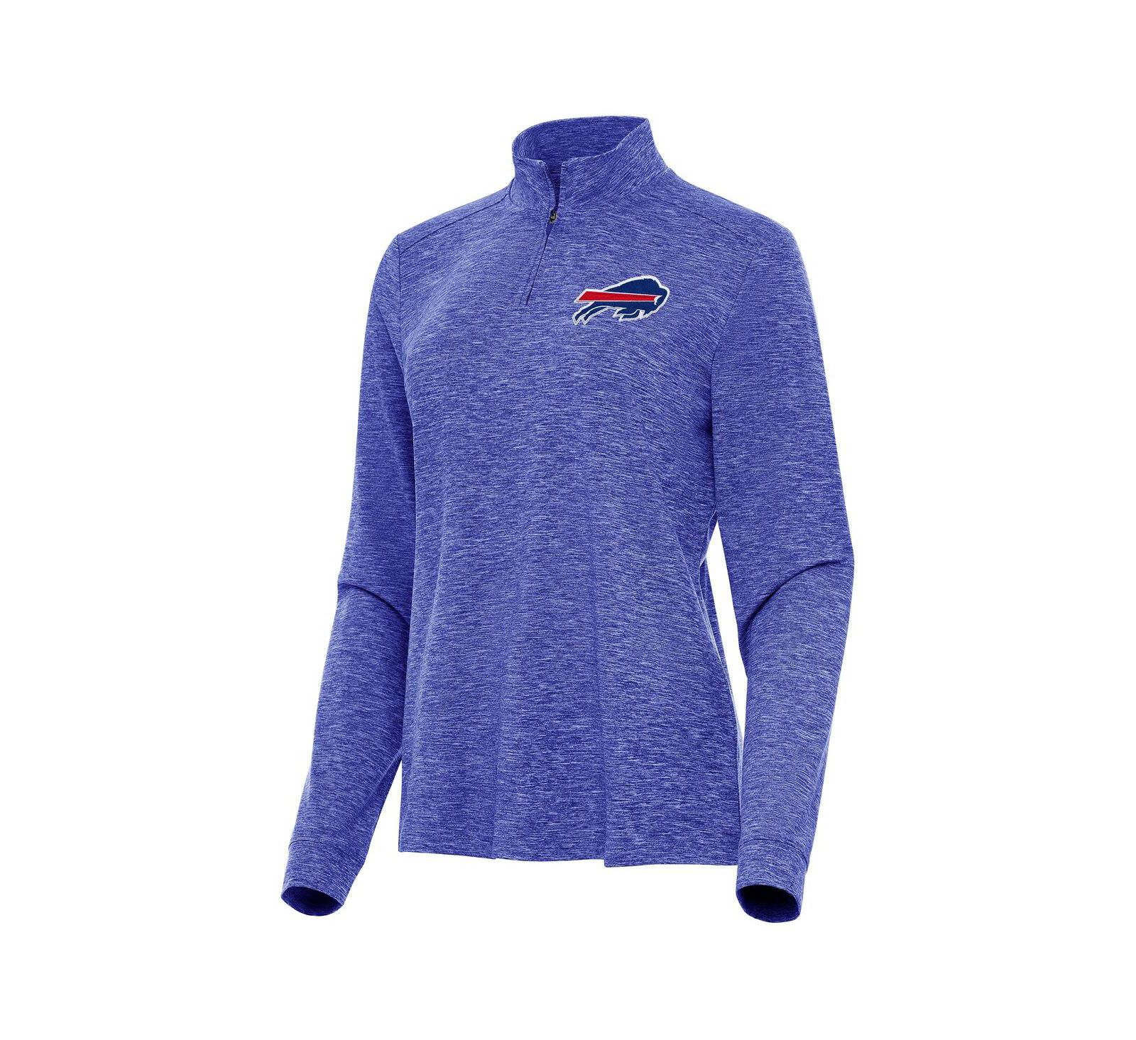 Женская куртка Antigua, Heather Royal Buffalo Bills, застежка на молнию на четверть