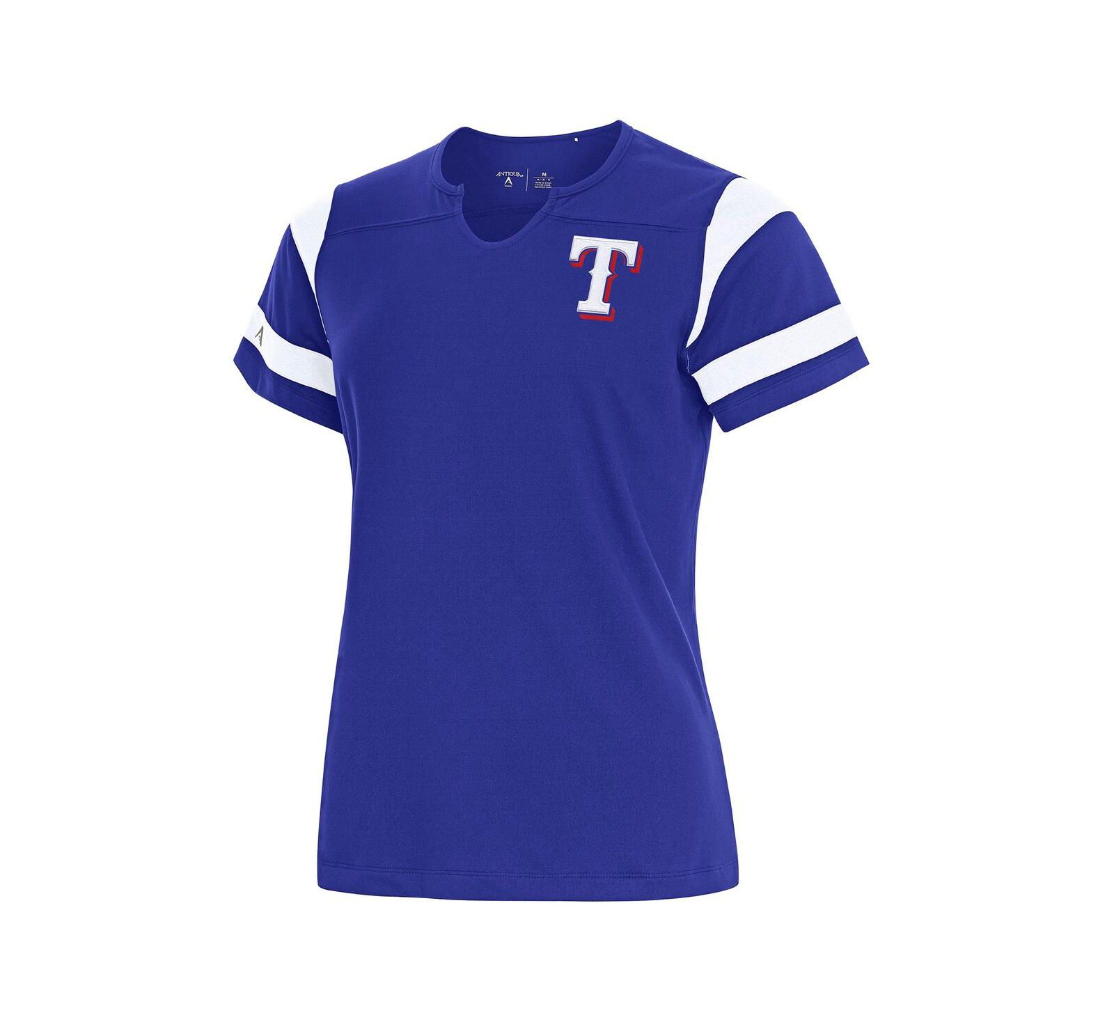 Женский топ Antigua Royal Texas Rangers Encounter с вырезом Notch Neck