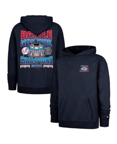 '47 Brand Men's Navy New York Yankees 2000 World Series Champions Showcase Backer Pullover Hoodie