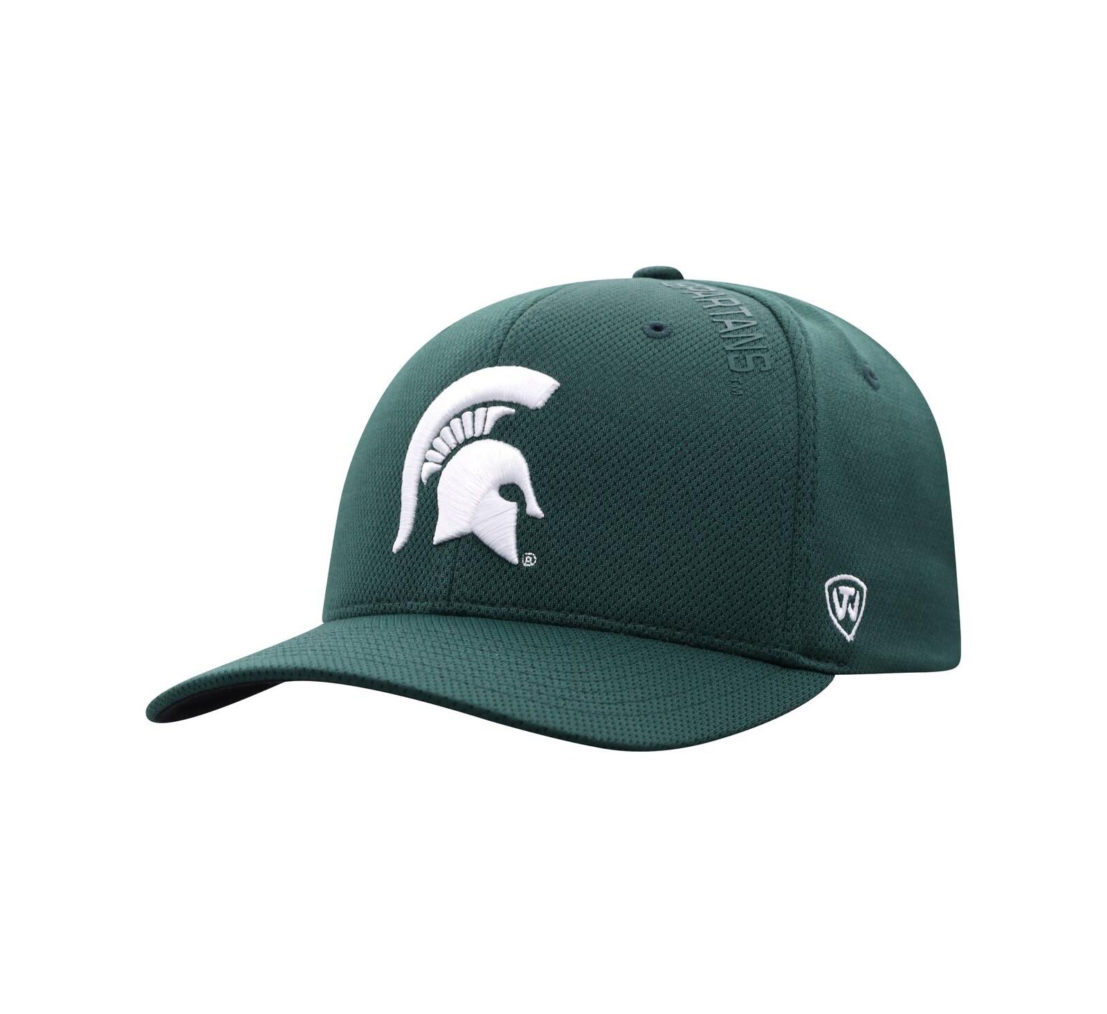 Мужская кепка Top of the World Michigan State Spartans Reflex 2.0 Flex, зеленая