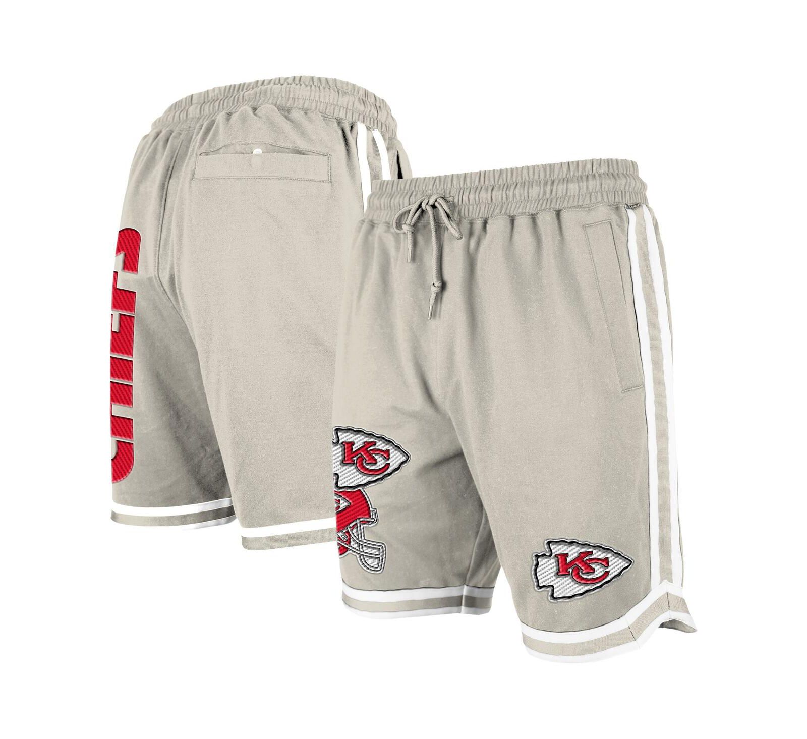 New Era Men's Light Beige Kansas City Chiefs Stone Multi Patch Shorts