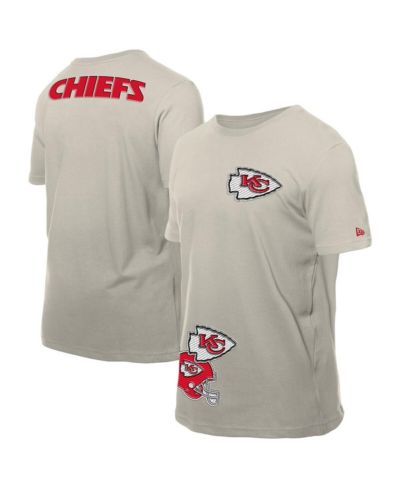 New Era Men's Light Beige Kansas City Chiefs Multi Patch T-Shirt