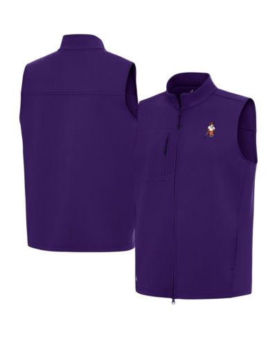 Мужской ветровка-жилет Antigua Clemson Standing Tiger Golf Demand Full-Zip, фиолетовый