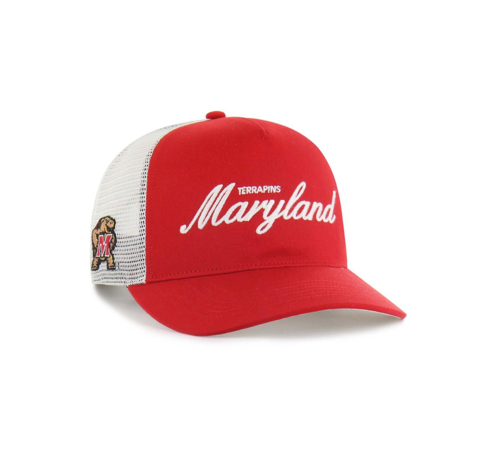Кепка '47 Brand Men's and Women's Red Maryland Terrapins Contemporary Basics Foundation Trucker Hitch Adjustable Hat