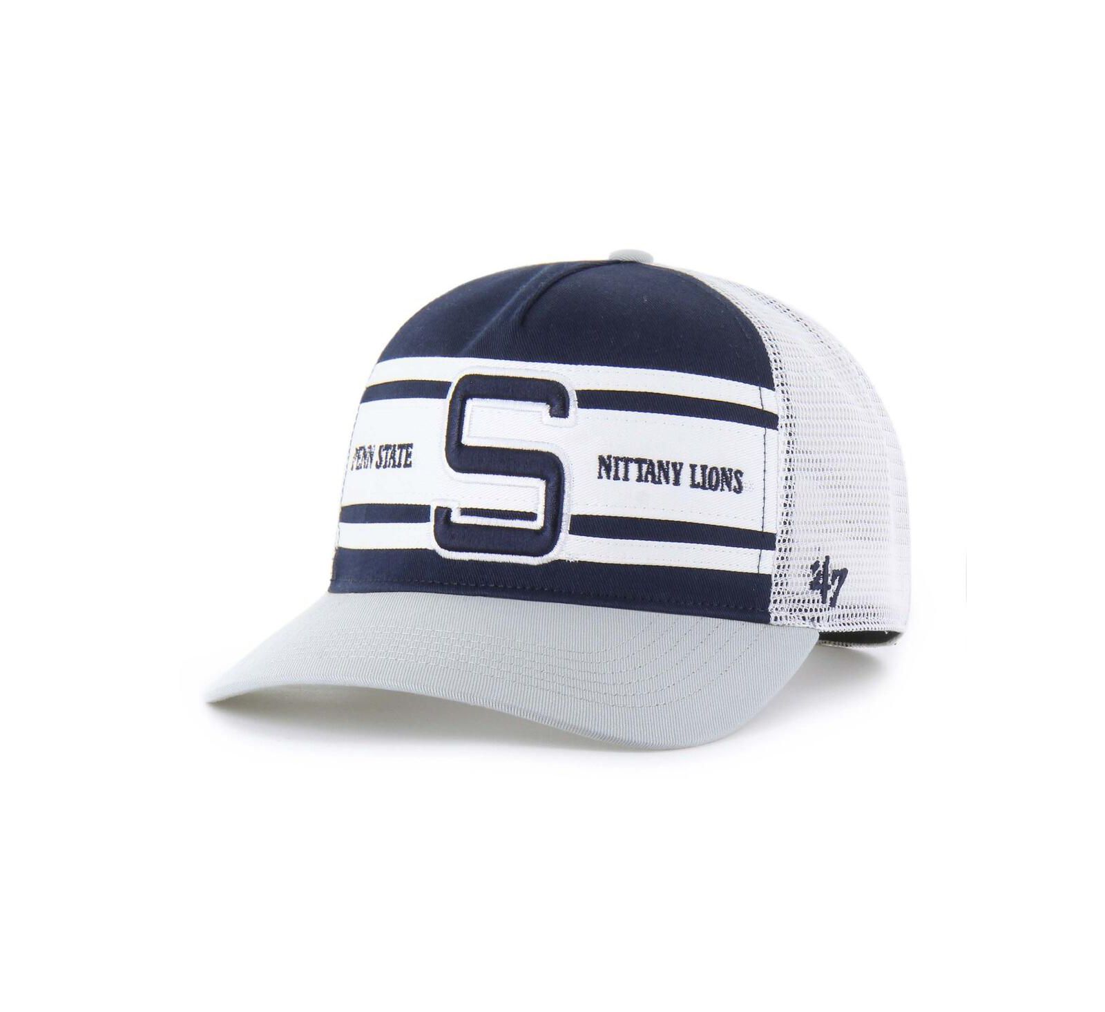 '47 Brand кепка-тракер с регулируемым ремешком, Penn State Nittany Lions Super Stripe Hitch, темно-синий/серый