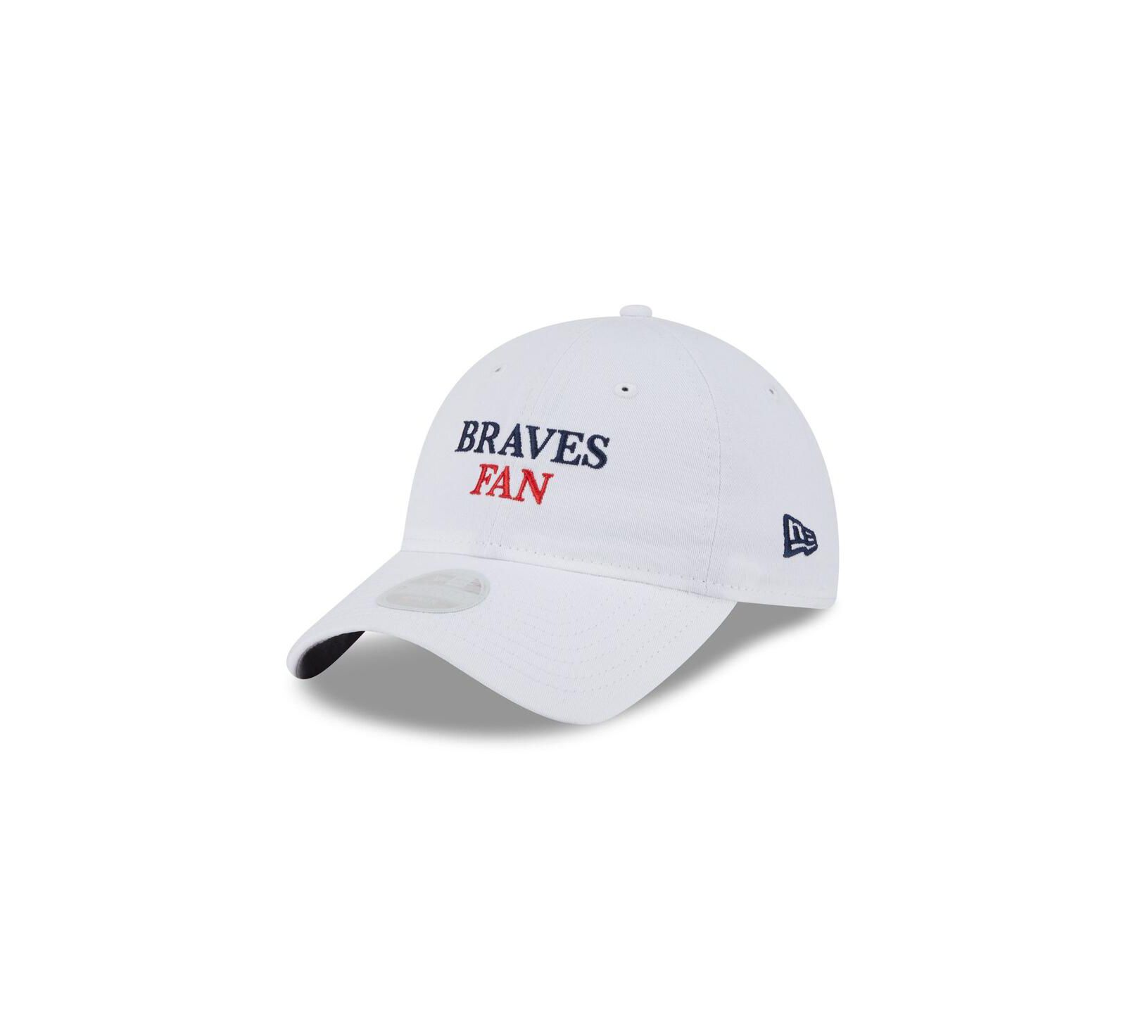 Женская кепка New Era White Atlanta Braves Team Fan 9TWENTY Adjustable
