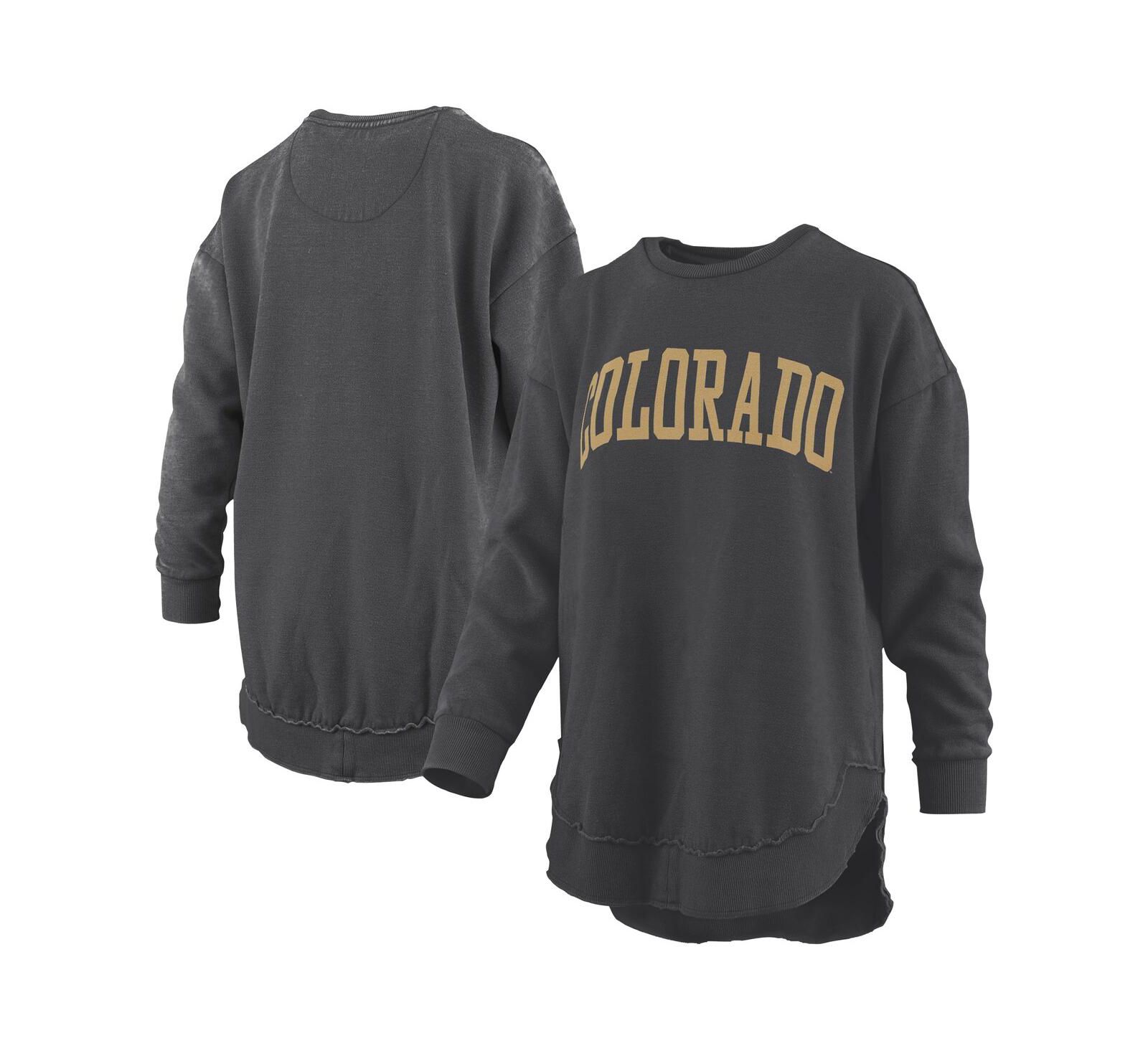 Женский винтажный флисовый пуловер Pressbox Colorado Buffaloes Mélange с длинным рукавом