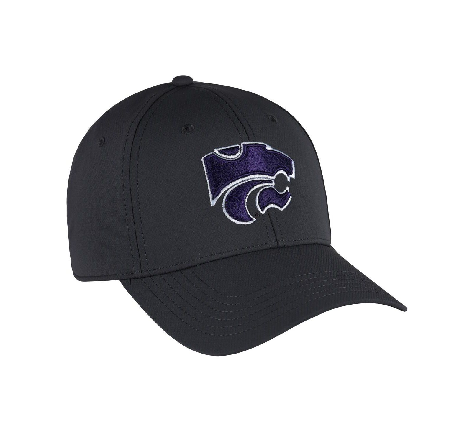 Мужская кепка Ahead Graphite Kansas State Wildcats Stratus Aerosphere регулируемая