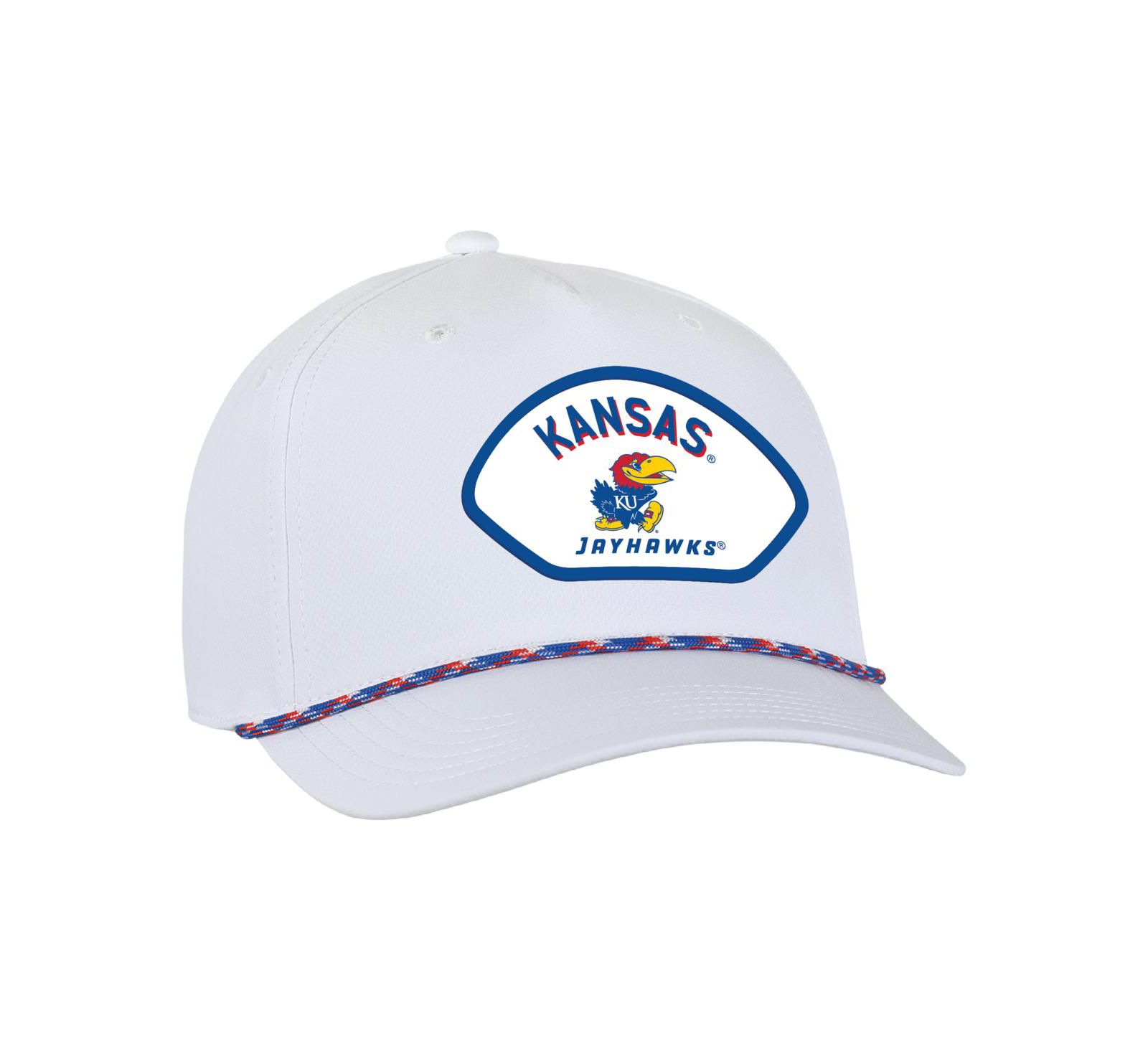 Ahead Men's White Kansas Jayhawks Alto Rope Adjustable Hat