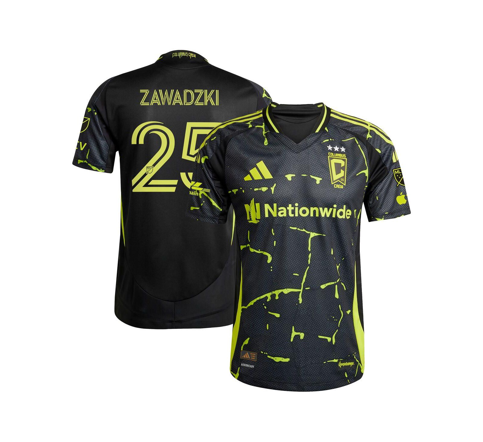 Мужская джерси adidas Sean Zawadzki Black Columbus Crew 2025 The Goosebumps Kit Authentic Player