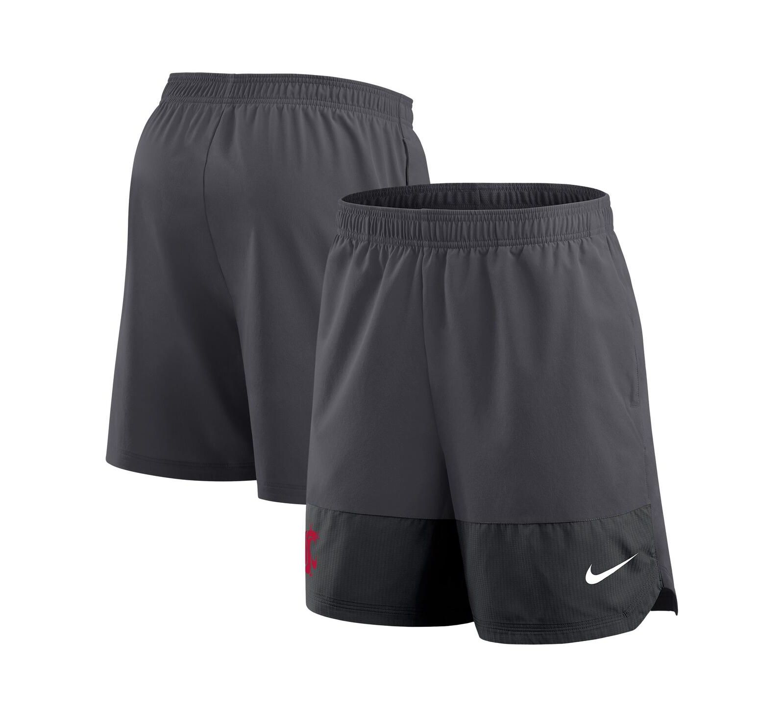 Мужские спортивные шорты Nike Anthracite Washington State Cougars 2025 Sideline Performance
