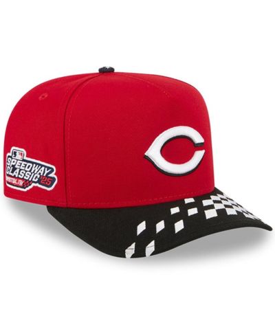 New Era Men's Red/Black Cincinnati Reds 2025 MLB Speedway Classic A-Frame 59FIFTY Fitted Hat