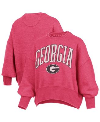 Женская безразмерная толстовка Pressbox Red Georgia Bulldogs Crewneck