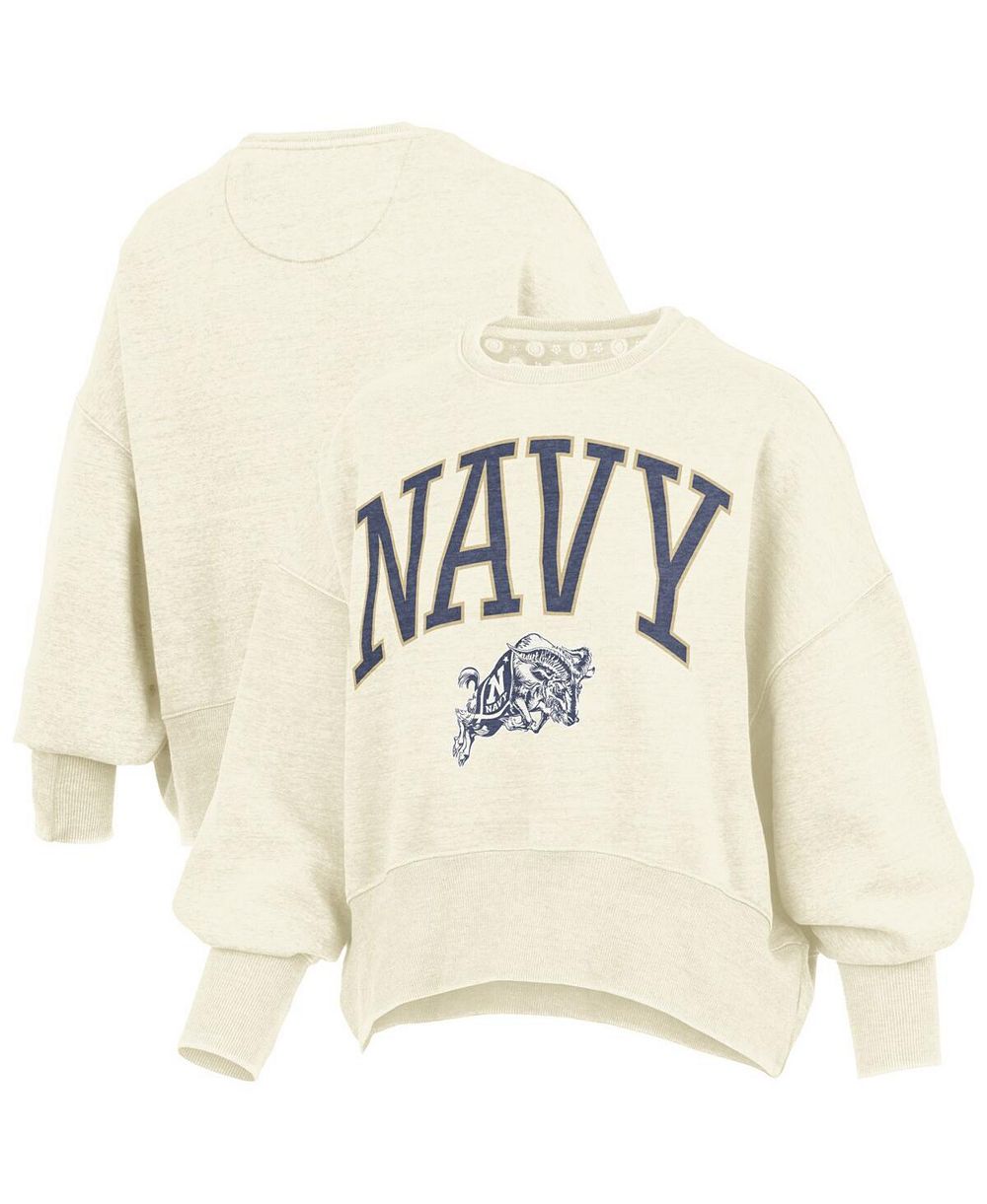 Pressbox женская оверсайз толстовка Midshipmen Navy, до талии, с круглым вырезом