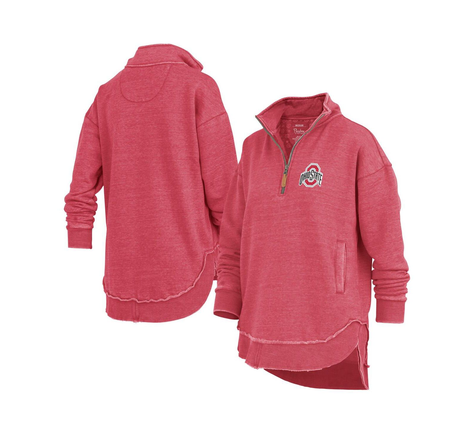 Женский пуловер-пончо Pressbox Scarlet Ohio State Buckeyes Northfork Sojourn