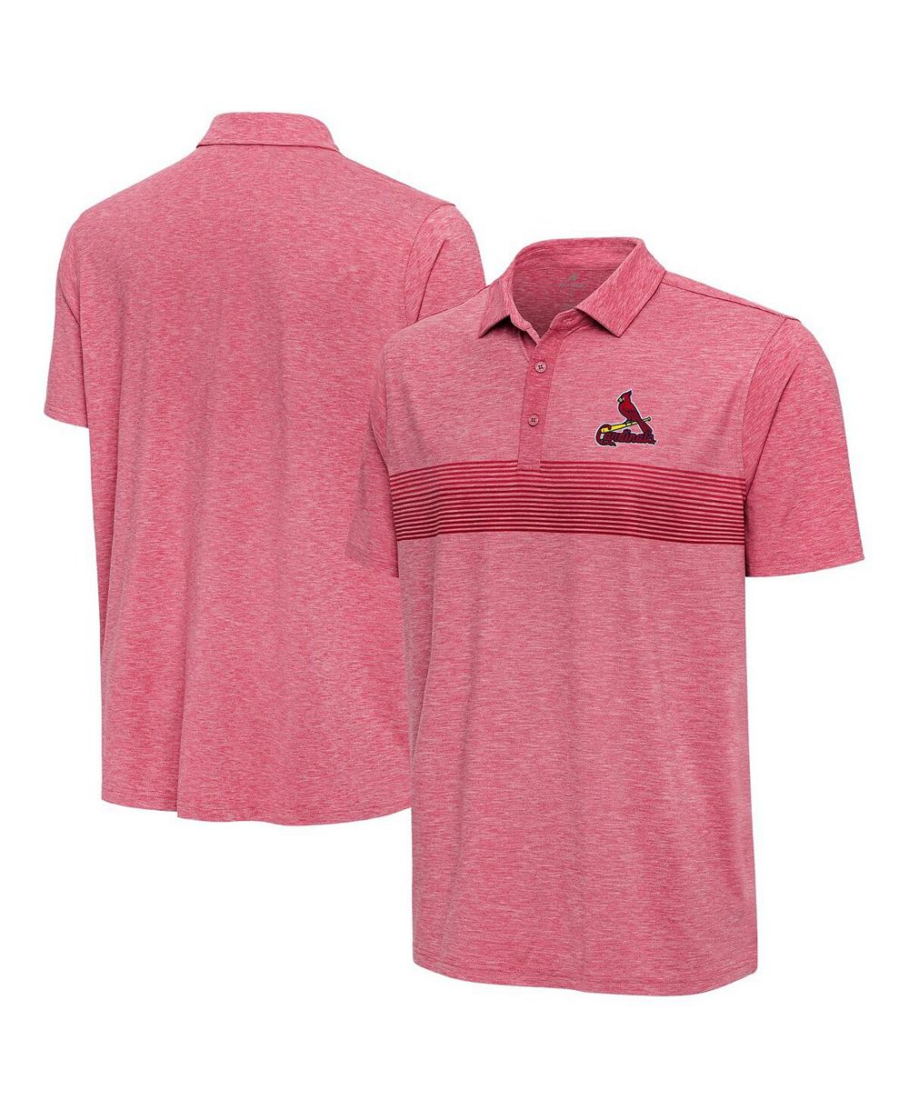 Мужская рубашка-поло Antigua Heather Red St. Louis Cardinals Dashing