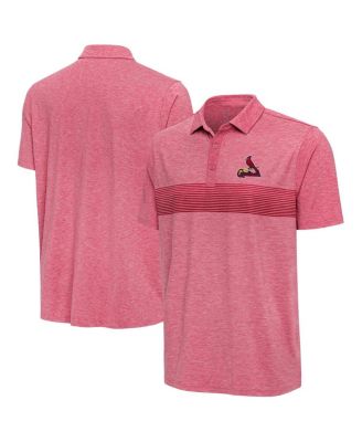 Мужская рубашка-поло Antigua Heather Red St. Louis Cardinals Dashing