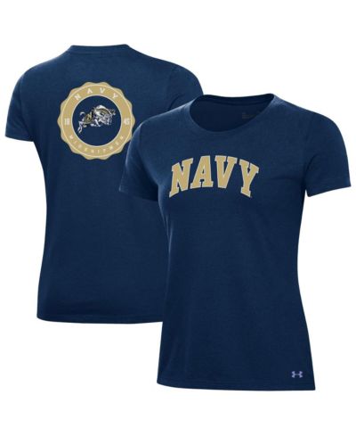 Under Armour женская спортивная футболка Navy Midshipmen Essentials