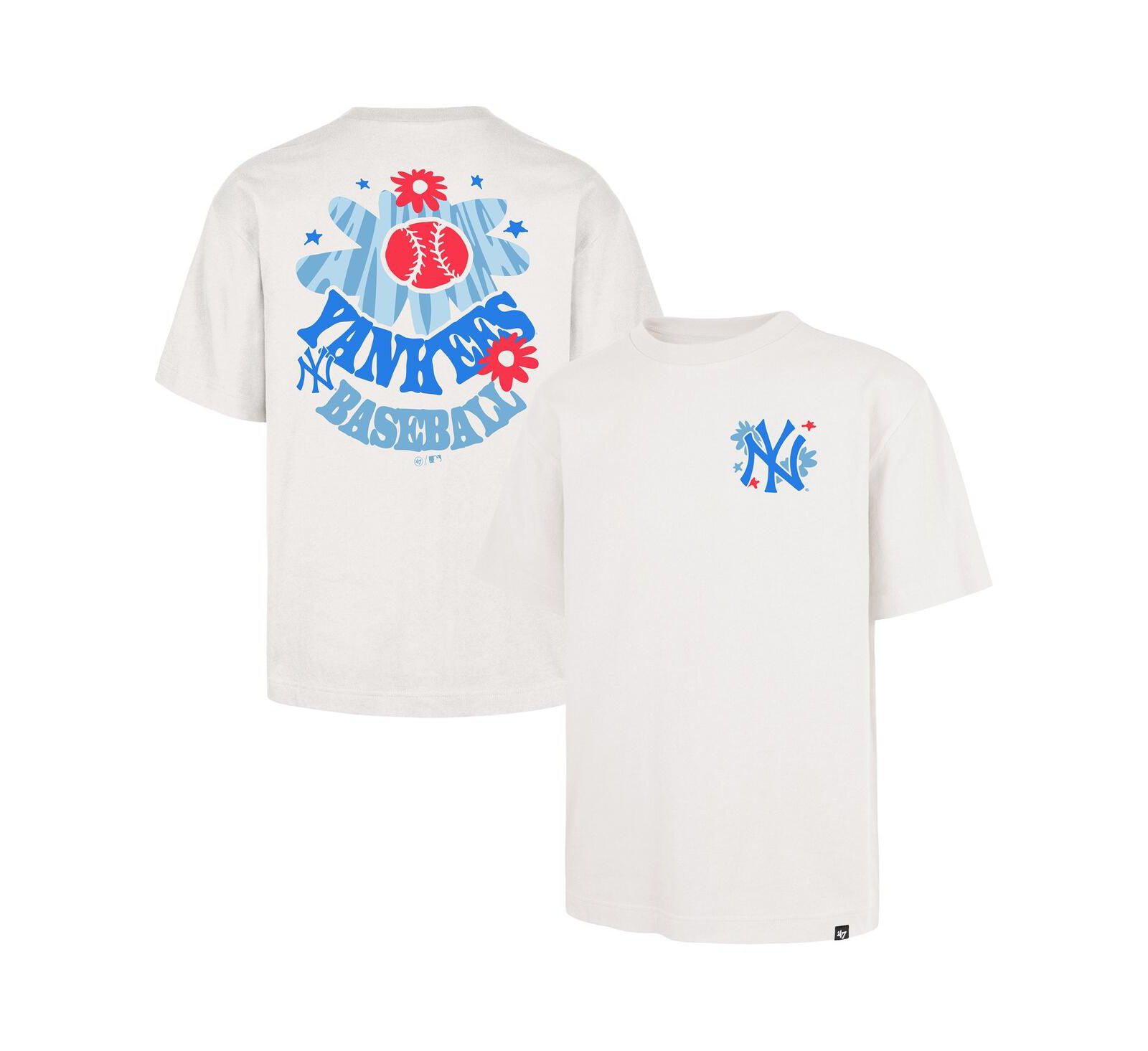 '47 Brand Мужская футболка '47 Brand New York Yankees Flora Foundation в цвете Cream