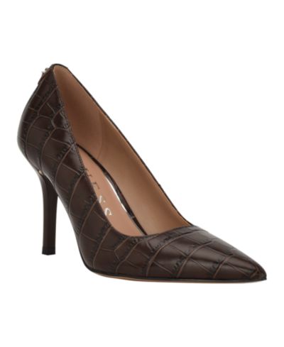 GUESS Women's Prindy Square Topline Pointed Toe Fashion Heel